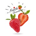 Fresh strawberry, colorful fruits and high nutritional value.