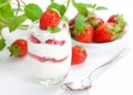 Fresh strawberry dessert