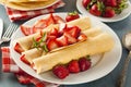 Fresh Strawberry French Crepes