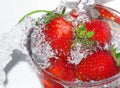 Fresh strawberry in glass Royalty Free Stock Photo