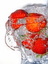 Fresh strawberry in glass Royalty Free Stock Photo