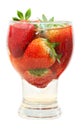 Fresh strawberry in glass Royalty Free Stock Photo