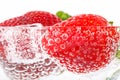 Fresh strawberry in glass with sparkling water Royalty Free Stock Photo