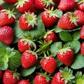 Fresh strawberry harvest. Bright, detailed