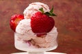 Fresh strawberry ice cream Royalty Free Stock Photo