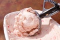 Fresh strawberry ice cream Royalty Free Stock Photo