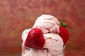 Fresh strawberry ice cream Royalty Free Stock Photo