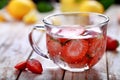 Fresh strawberry infused water Royalty Free Stock Photo