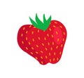 Fresh Strawberry Isolated Icon, Vector Banner Royalty Free Stock Photo