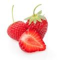 Fresh strawberry isolated on white. Royalty Free Stock Photo