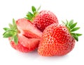 Fresh strawberry isolated on white Royalty Free Stock Photo