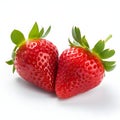 Fresh strawberry isolated white background AI generated Royalty Free Stock Photo