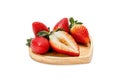 Fresh strawberry, isolated on white background Royalty Free Stock Photo