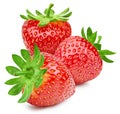 Fresh strawberry isolated on white background