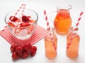 Fresh strawberry juice Royalty Free Stock Photo