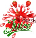 Fresh strawberry juice.