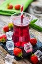 Fresh strawberry juice Royalty Free Stock Photo
