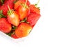 Fresh strawberry in plastic box Royalty Free Stock Photo