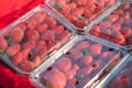 Fresh strawberry in plastic box Royalty Free Stock Photo