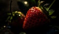 Fresh strawberry, ripe and juicy, a healthy and vibrant summer snack generated by AI