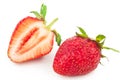 Fresh strawberry slice Royalty Free Stock Photo