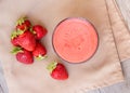Fresh strawberry smoothie juice Royalty Free Stock Photo