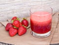 Fresh strawberry smoothie juice Royalty Free Stock Photo