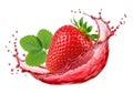Fresh strawberry splash Royalty Free Stock Photo