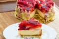 Fresh strawberry sponge cake