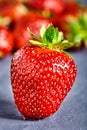 Fresh strawberry on stone background Royalty Free Stock Photo