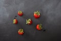 Fresh strawberry on chalkboard background Royalty Free Stock Photo