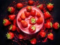 Fresh Strawberry yoghurt with red fruits