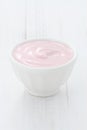 Fresh strawberry yogurt