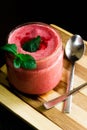 Fresh Strawberry Yogurt Home Made Royalty Free Stock Photo