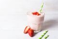 Fresh strawberry yogurt smoothie Royalty Free Stock Photo