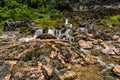 Fresh stream running over rocks