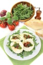 Fresh stuffed mozzarella Royalty Free Stock Photo