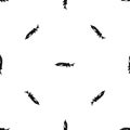Fresh sturgeon fish pattern seamless black Royalty Free Stock Photo