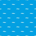 Fresh sturgeon fish pattern seamless blue