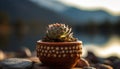 Fresh succulent plant thrives in tropical heat generated by AI Royalty Free Stock Photo