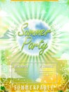 Fresh summer beach party poster design Royalty Free Stock Photo