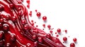 Fresh summer berries and compote splash close up. Strawberry, blackberry, black currant, raspberry Royalty Free Stock Photo