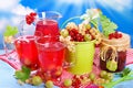 Fresh summer fruit compote Royalty Free Stock Photo