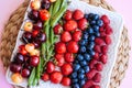 Fresh summer fruits and berries