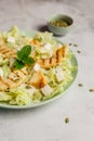 Fresh summer grilled melon and cheese salad Royalty Free Stock Photo