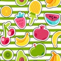 Fresh Summer Juicy Fruit Painted Seamless Pattern Royalty Free Stock Photo