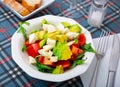 Fresh summer salad with vegetables and cheese Royalty Free Stock Photo