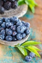 Fresh summer wild blueberries and brambleberry, blackberry in st Royalty Free Stock Photo
