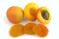 Fresh and sun dried apricots Royalty Free Stock Photo