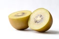 Fresh sungold kiwi fruit on white background Royalty Free Stock Photo